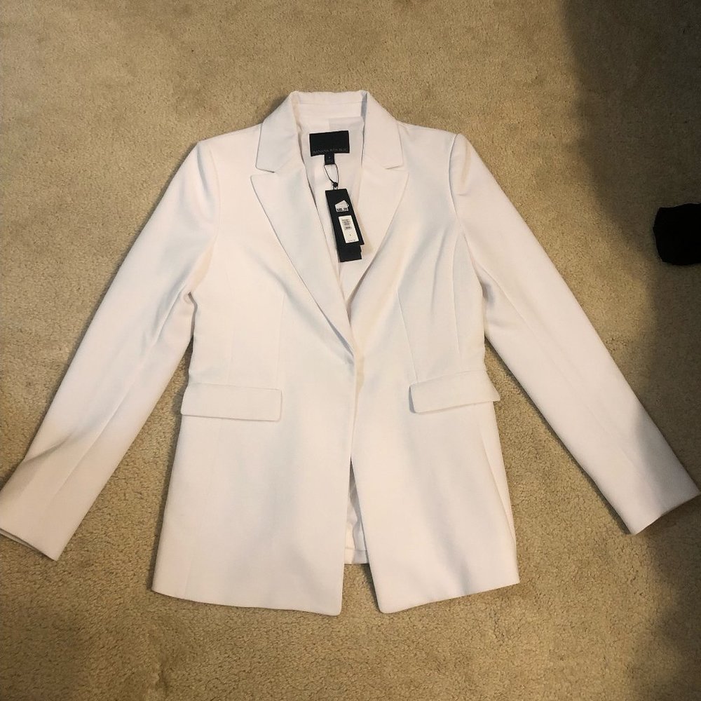 NWT Banana Republic White Blazer Jacket Size 4